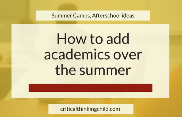 How to add academics over the summer