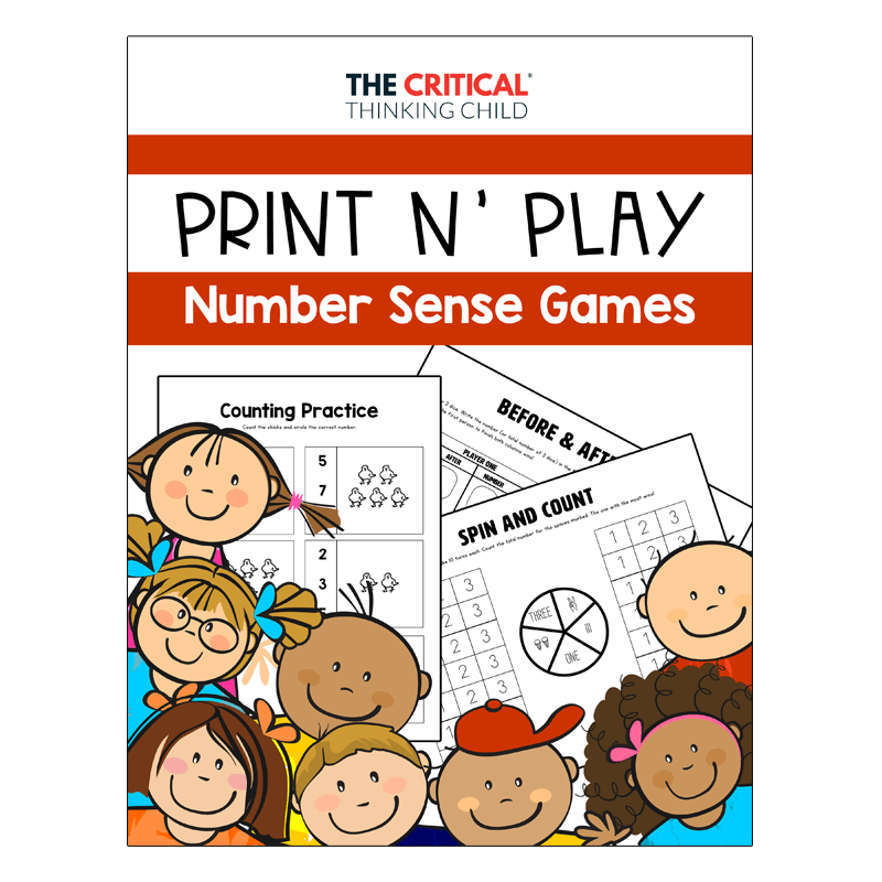 perle bryder ud Forsøg Print and Play Math Games - Number Sense Practice for ages 3-6 - The  Critical Thinking Child